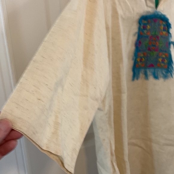 NWT Westside Linen (or Blend) Tunic w/ unique embroidered pattern size XXL - Picture 6 of 7
